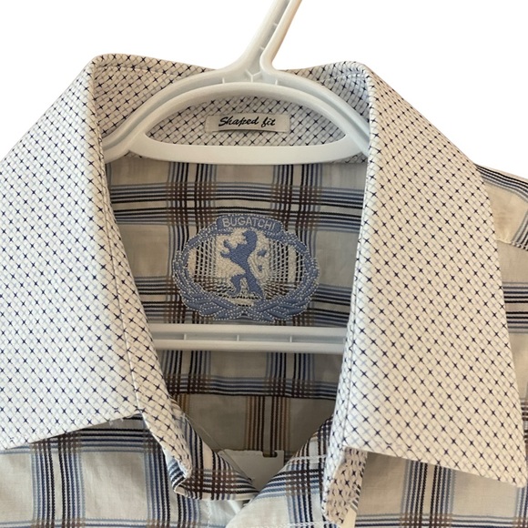 Bugatchi Shaped Fit Mens Large Dress Shirt - Picture 2 of 3